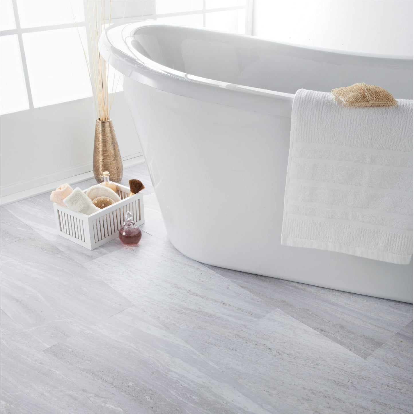 White Marble Effect Plank A