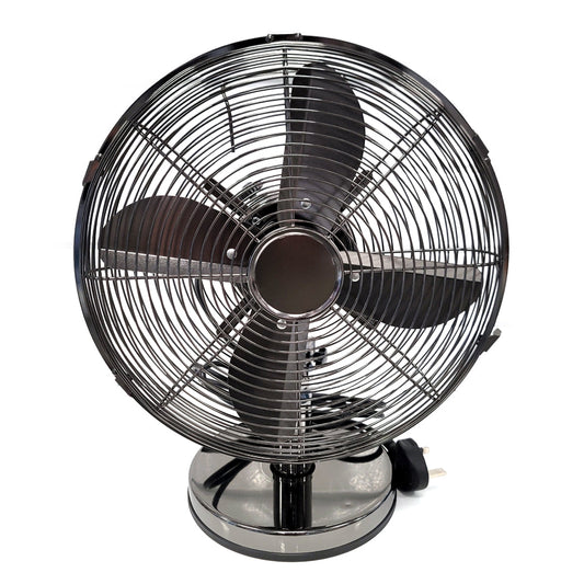 Chrome desk fan