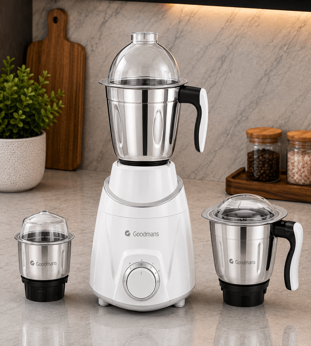 Goodmans 750W 3-Jar High-Capacity Mixer Grinder (Edition 1)