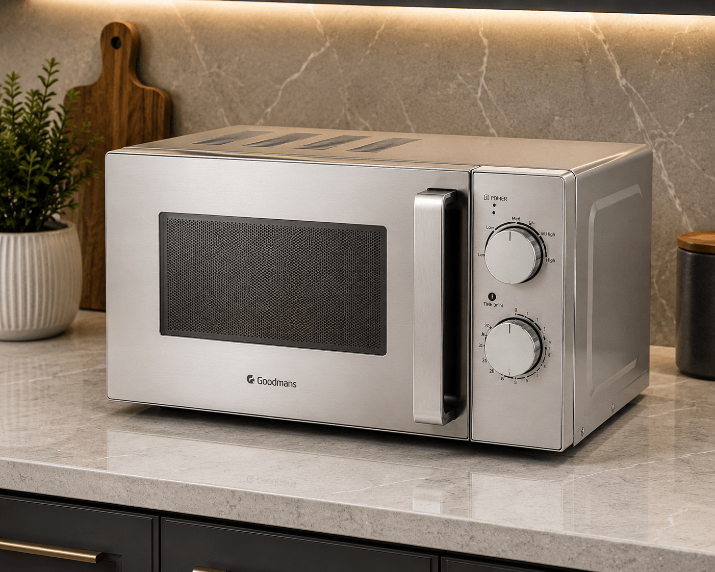 Goodmans 20L Stainless Steel Microwave Oven