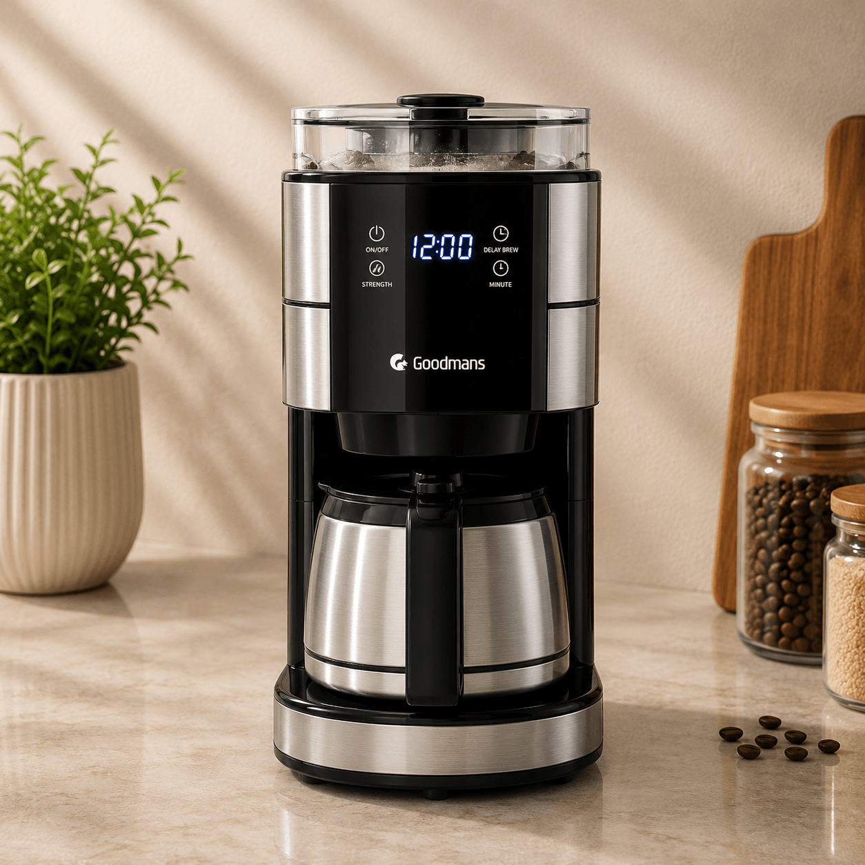 Goodmans COFFEE MAKER WITH GRINDER (496537)