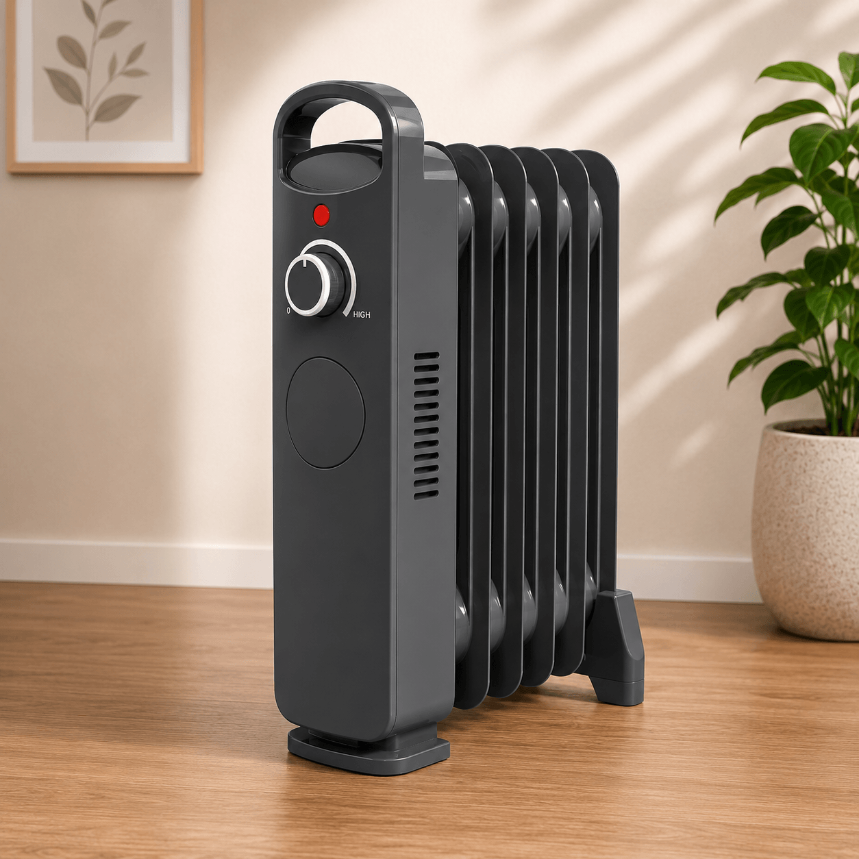 Goodmans 650W Oil Filled Radiator - Graphite (385704)