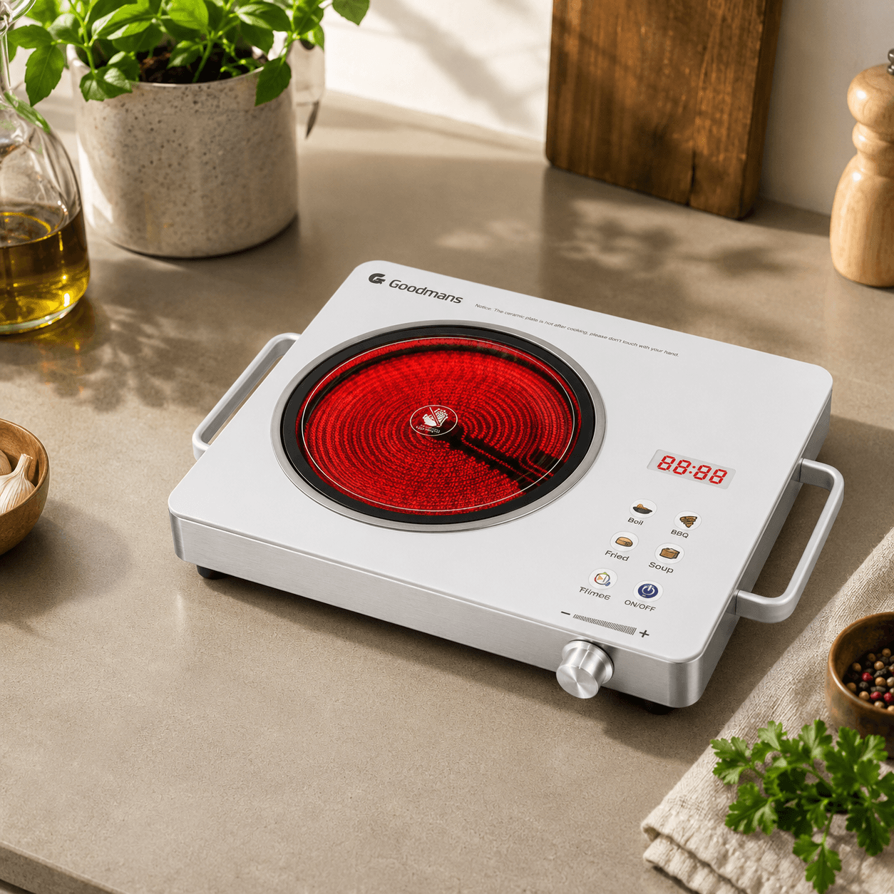 Goodmans 2000W Induction Cooker, Voltage :220V/50HZ (GM-IC-P45-M)