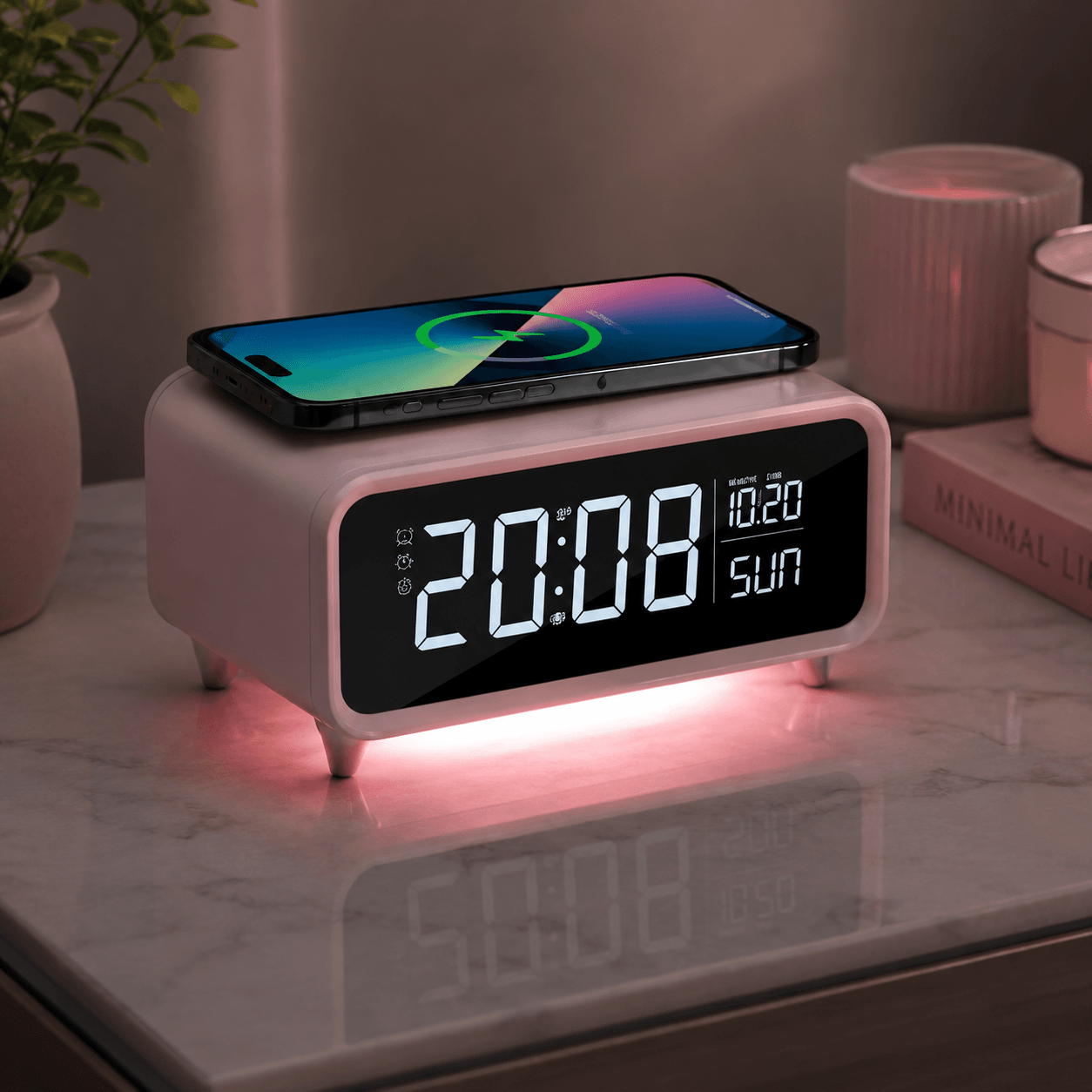 Goodmans Wireless Charging Clock Alarm